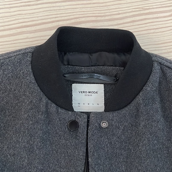 ASOS Vero Moda Long Line Wool Bomber Size XS - Picture 6 of 8